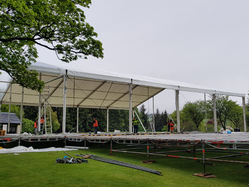 A 30M Clearspan marquee for University Graduation ceremony